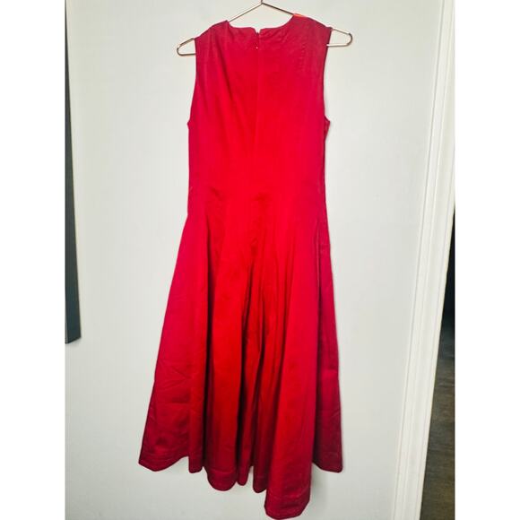 ROKSANDA x RTR Pink Red Color-Blocked Sleeveless Crewneck Midi Dress Size 6 - Picture 6 of 16